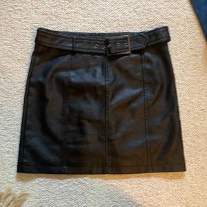 Bb Dakota black leather skirt